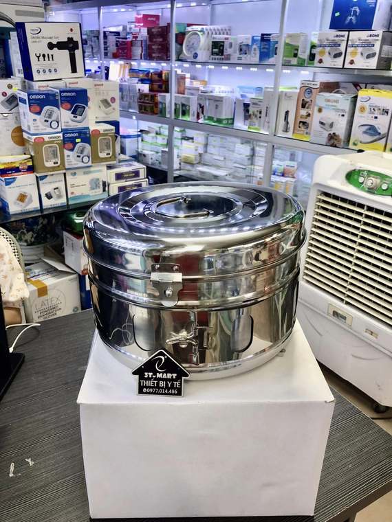 Hộp đựng bông cồn y tế inox